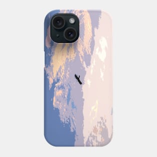 bird in the sky at sunset Phone Case