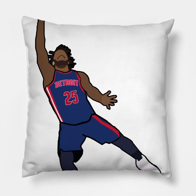 Derrick Rose NBA Detroit Pistons Pillow by xavierjfong