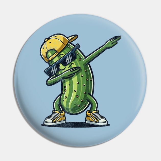 Dabbing Dill Pickle Funny Cucumber Dancing Swag Pin by Lunatic Bear