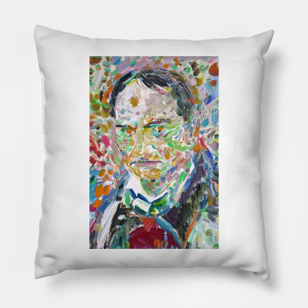 CHARLES BAUDELAIRE acrylic portrait Pillow by lautir