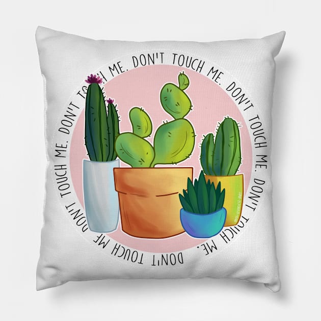 Don't Touch Me Pillow by MissOstrich