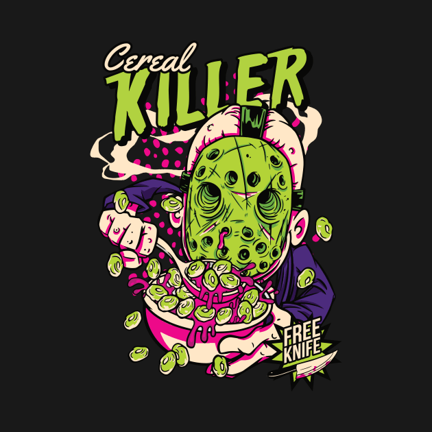 Comic Cereal Killer Cereal Box // Funny Horror by SLAG_Creative