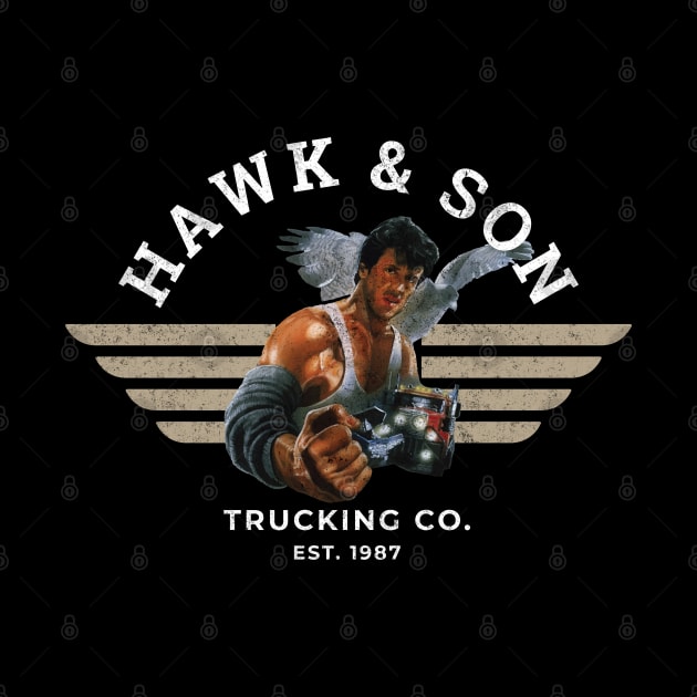 Hawk & Son Trucking Co. Est. 1987 - vintage logo by BodinStreet