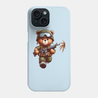 Army cartoon bear Phone Case