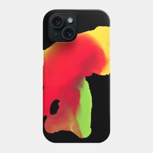 red, green and yello ink Phone Case