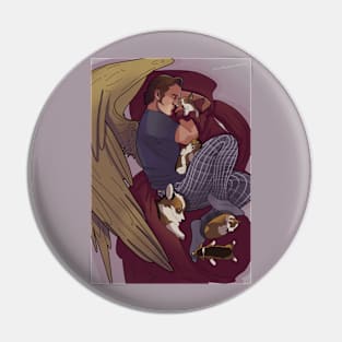 Seeping Gabriel (with corgis) Pin