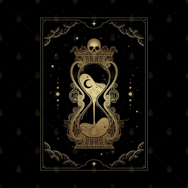Death Head Hourglass by Moon Phase Design
