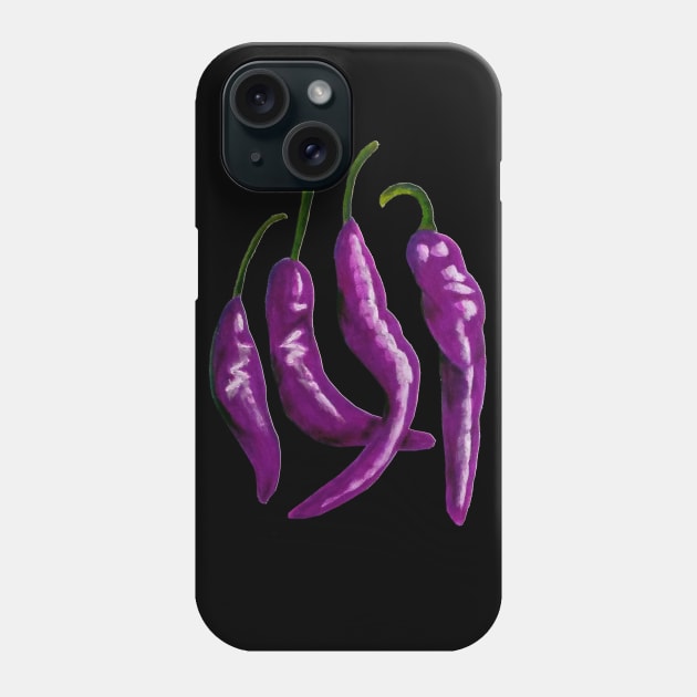 Chili Peppers Phone Case by PaintingsbyArlette