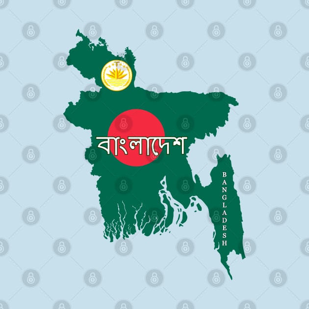 Bangladesh flag & map by Travellers