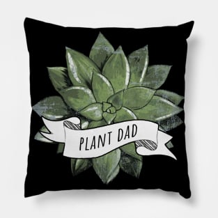 Succulent plant Dad watercolor green Pillow