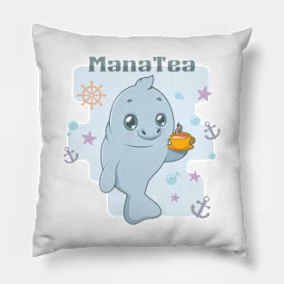 ManaTea pun design Pillow