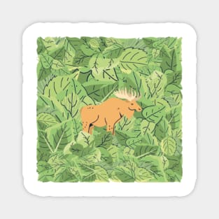 Deer in Leaves Magnet