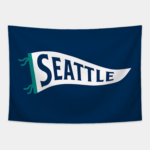 Seattle Pennant - Navy Tapestry by KFig21