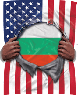 Bulgaria Flag American Flag Ripped - Gift for Bulgarian From Bulgaria Magnet