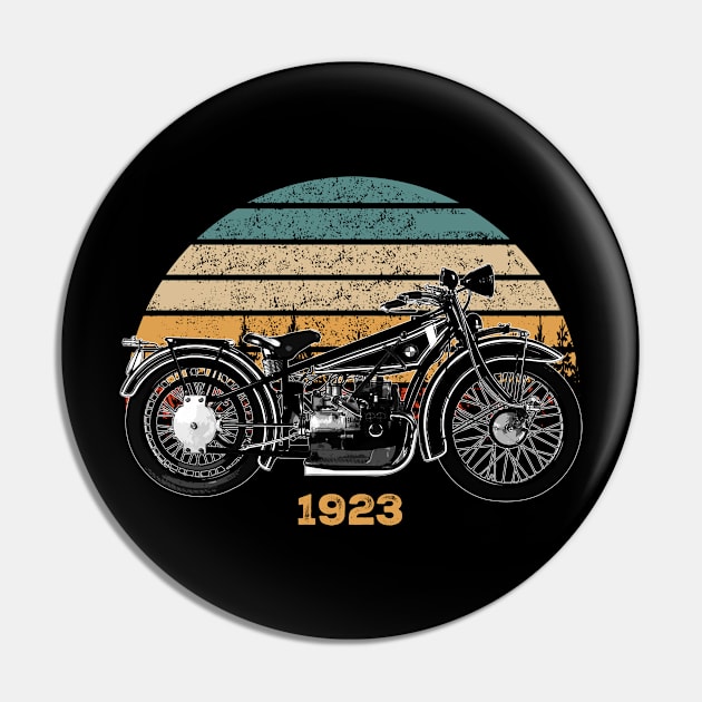 1923 R32 Vintage Motorcycle Design Pin by Madisen Harvey