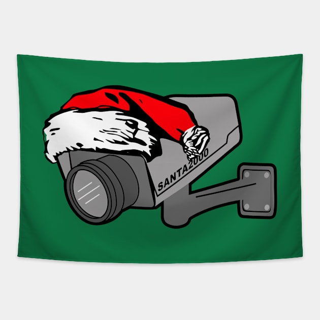 santa cam green (he knows when you are sleeping) Tapestry by B0red