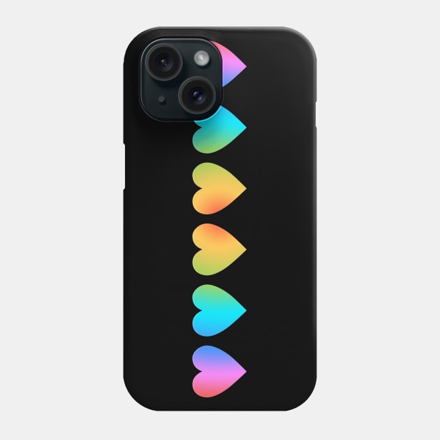 Rainbow Hearts Phone Case by thecrazyones