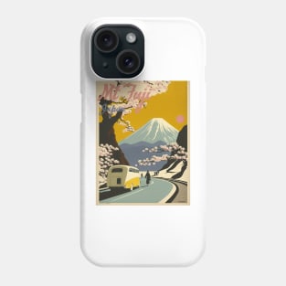 Mt Fuji Japan Vintage Travel Art Poster Phone Case