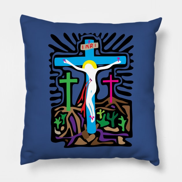 Golgotha Cross Pillow by martinussumbaji