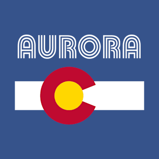 Aurora Flag Colorado Retro Home Love Family T-Shirt