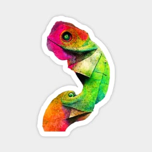 Chameleon watercolor painting #chameleon Magnet