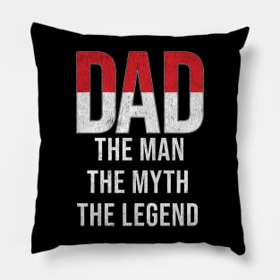 Indonesian Dad The Man The Myth The Legend - Gift for Indonesian Dad With Roots From Indonesian Pillow