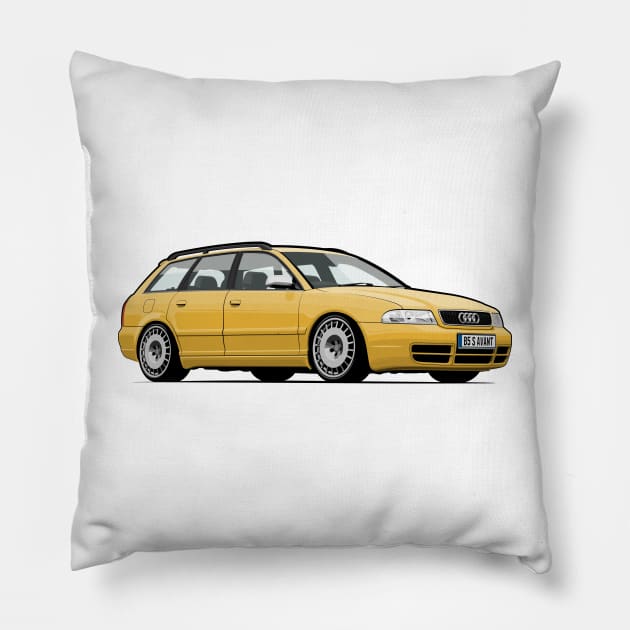 yellow wagon Pillow by icemanmsc