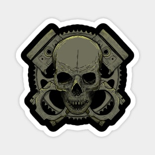 Gear and Skull Magnet