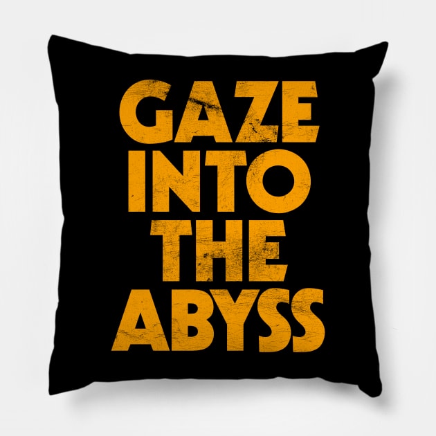 Gaze Into The Abyss Pillow by DankFutura