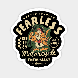 Fearless vintage motorcycle Magnet