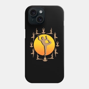 Funny Yoga Poses, Meditation Awareness, Retro Zen Fitness Phone Case