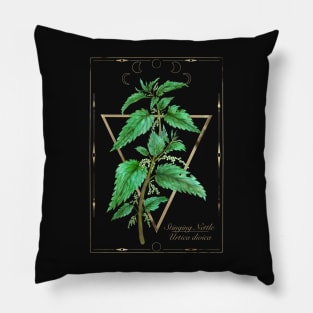 Stinging Nettle. Witchy herbs Pillow