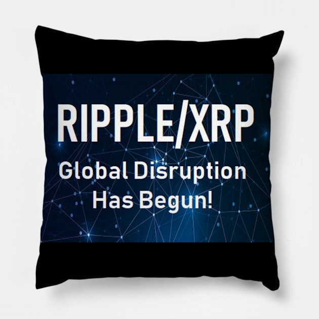 Ripple XRP (Front & Back Designs) Pillow by DigitalNomadInvestor