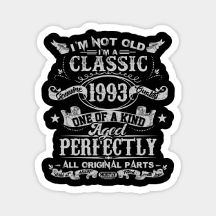 Classic 27th birthday gift for men women Vintage 1993 Magnet