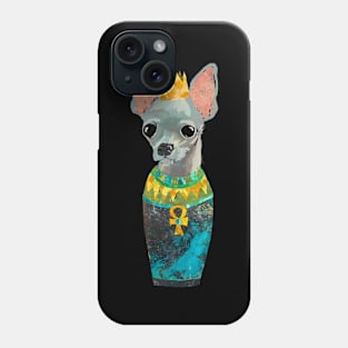 Grey Chihuahua Egyptian Canopic Jar Phone Case