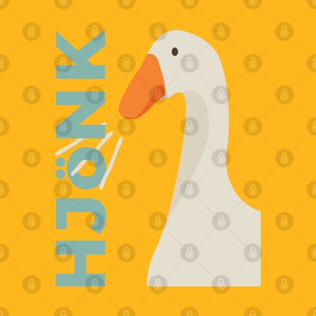 Hjonk - Goose Game - Honking Goose by anycolordesigns