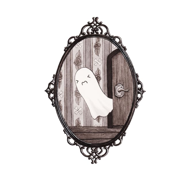 Ghost caught in a Door by Marcies Art Place