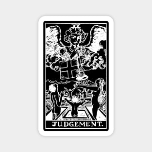 XX. Judgement Tarot Card | Obsidian and Pearl Magnet