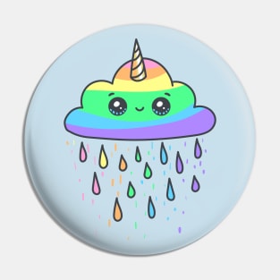 Unicorn Cloud Rainbow Pin