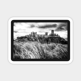 Bamburgh Castle, Northumberland, UK Black And White Magnet