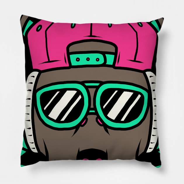 Cool Dog Pillow by CyberpunkTees