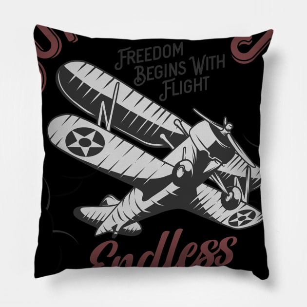 Born To Fly Pillow by CyberpunkTees