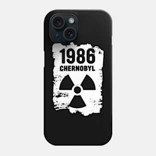 1986 Chernobyl white paint background Phone Case