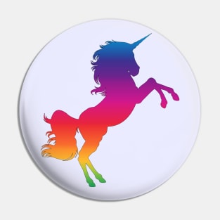 Unicorn Rainbow Sillhouette Pin