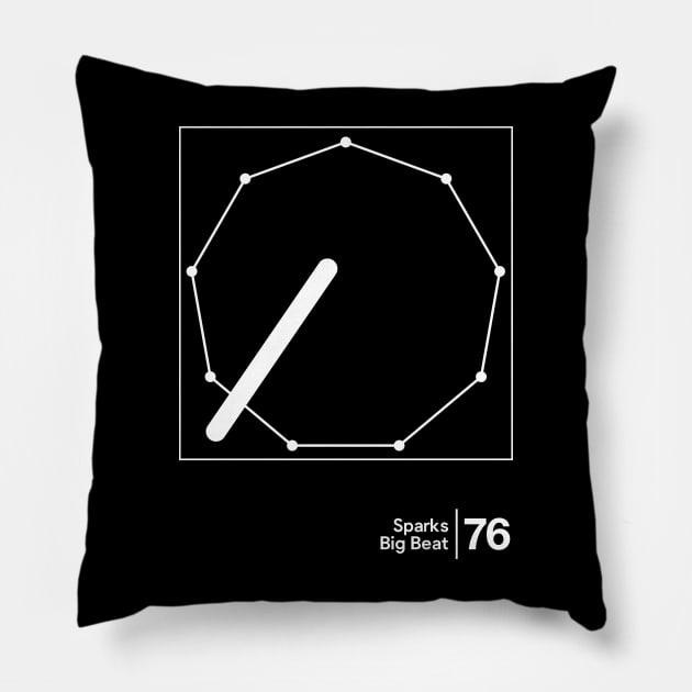 Sparks - Big Beat / Minimalist Style Graphic Design Pillow by saudade