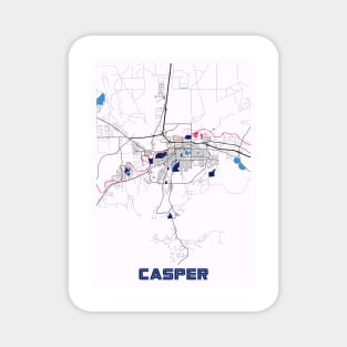 Casper - United States MilkTea City Map Magnet