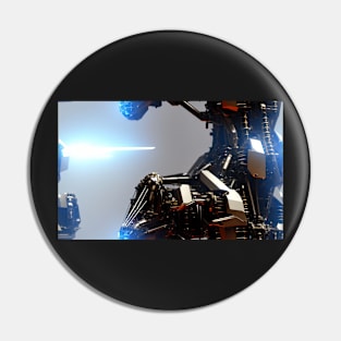 Seamless Futuristic Mech XI Pin