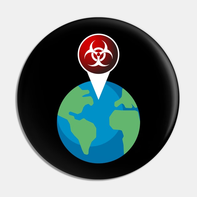 Infected world corona COVID-19 Pandemic Design Pin by SNZLER