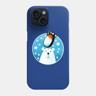 Christmas Polar Bear and Penguin Phone Case