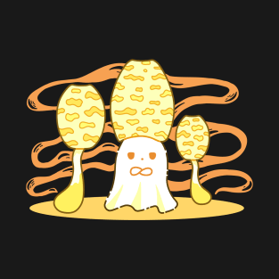 A Ghost in a yellow mushroom hat T-Shirt